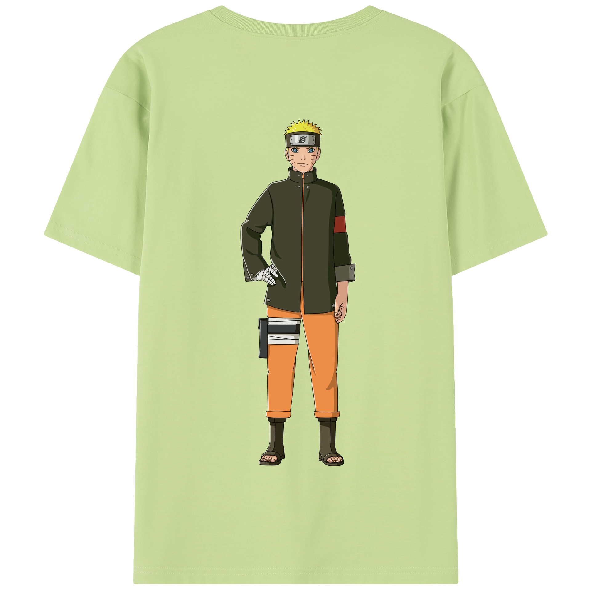 （画像用） NARUTO -ナルト- うずまき ナルト Uzumaki Naruto 綿100％半袖Tシャツ（背面プリント）